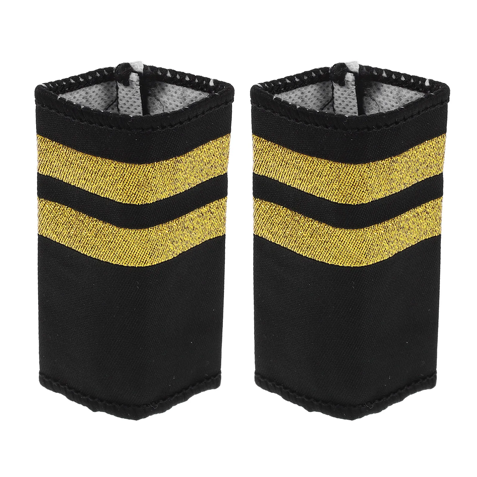 

Пара авиационных пилотских погостов с двумя полосами, аксессуары для униформы капитана, для косплея авиакомпаний