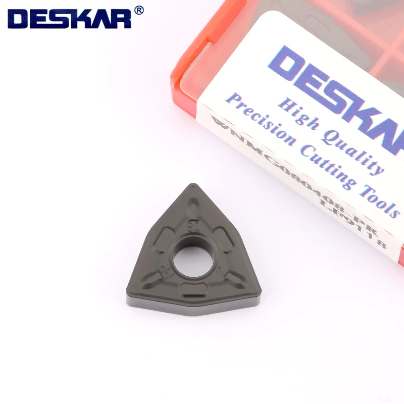 

DESKAR inserts WNMG080408 WNMG080412 PR WNMG LF9118 CNC lathe turning tools carbide blade processing steel parts