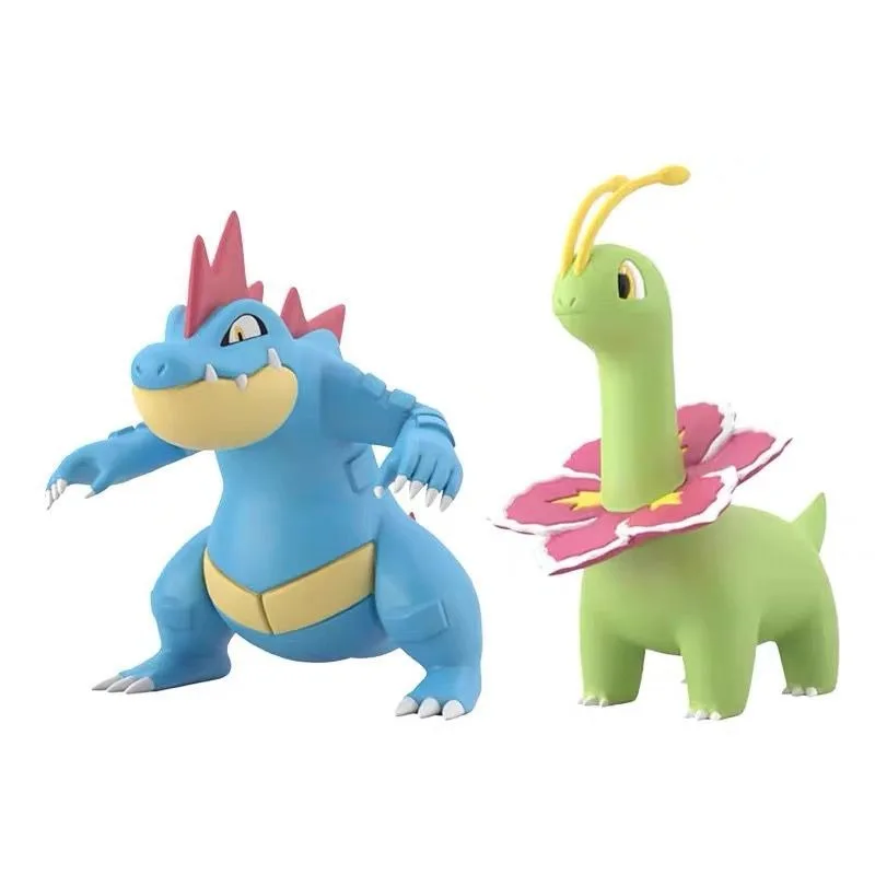 bandai-original-scale-world-pokemon-johto-region-feraligatr-meganium-figurines-d'anime-pour-enfants-modeles-de-collection-ornements