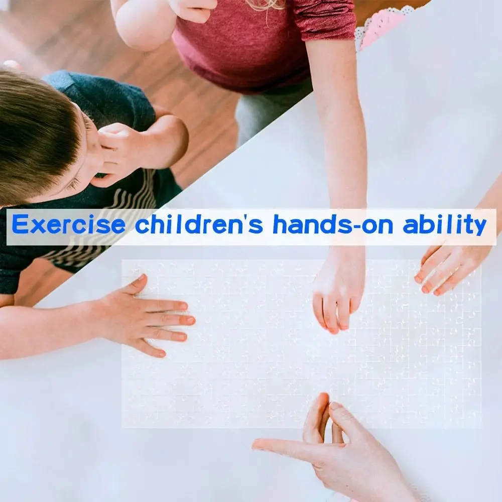 49/121/200/300Pcs Funny Unique Acrylic Puzzle Impossible Challenge Relieve Stress Clear Blank Puzzle Decompression Game
