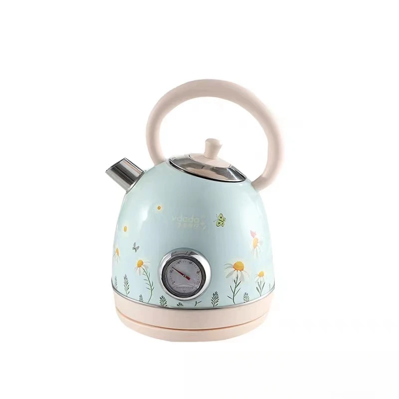 retro-style-electric-tea-kettle-hand-painted-art-304-stainless-steel-auto-shut-off-quick-heating-water-boiler