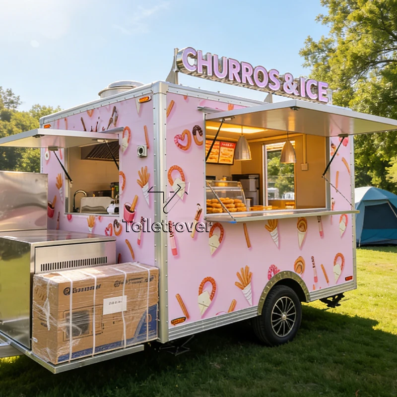 

Multicab Commercial Food Truck Carts Food Trailers Fully Equipped Street Mobile Food Truck Trailer for Outdoor Catering Events