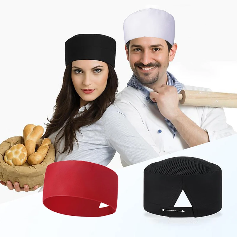 3 قطعة/6 قطعة قبعات الطاهي لتقديم الطعام العمل قابل للتعديل السوشي الشيف قبعات تنفس شبكة علوية ل مقصف الخبز المطبخ المنزلية الطبخ