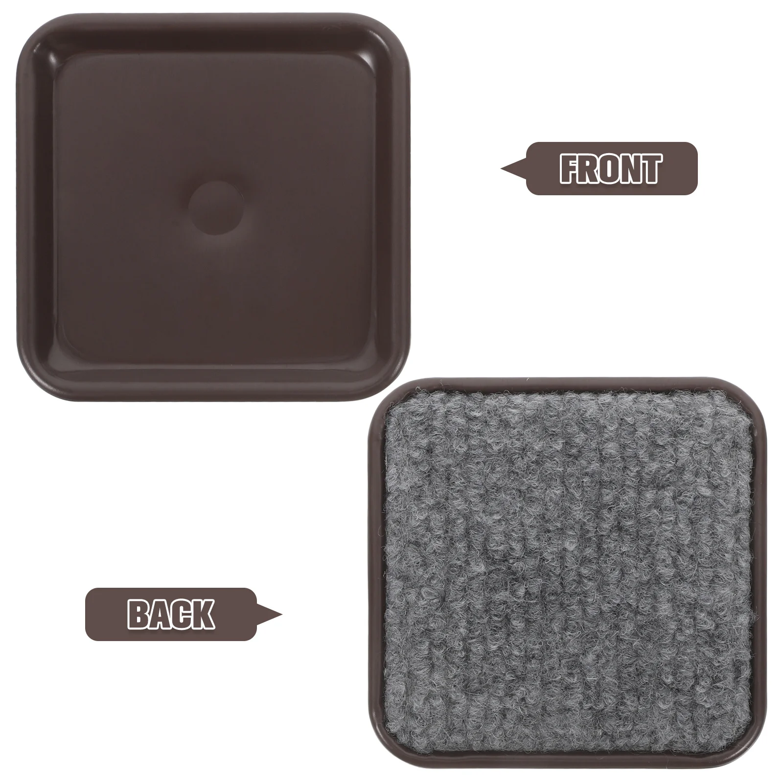 8 قطعة حماة الساق الأثاث أكواب العجلات المربعة للأرضيات الصلبة كرسي طاولة السرير منصات الأرضية ورأى قدم السجاد الأثاث #3