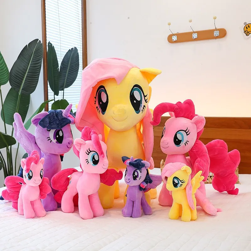 

Miniso My Little Pony Плюшевая игрушка Аниме Twilight Sparkle Fluttershy Pinkie Pie My Little Pony Мягкий орнамент Кукла Игрушка для девочек Подарки