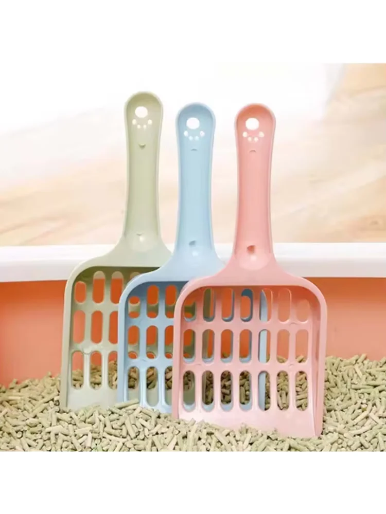 New pet cat litter shovel Candy-colored high-value horizontal handle cat toilet shovel feces cleaning cat cleaning supplies
