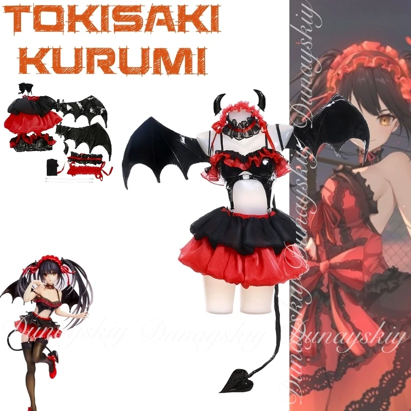 DATE A LIVE Tokisaki Kurumi One Character With Little Devil Swimsuit Rabbit Girl Most Wicked Elf Cosplay Costume Anime Full Suit