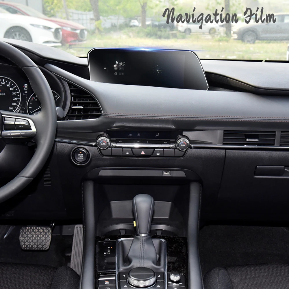 الزجاج المقسى سيارة الملاحة حامي فيلم لمازدا 3 BP Axela CX-30 CX30 2019-2022 LHD لوحة القيادة رصد ملصقات الشاشة