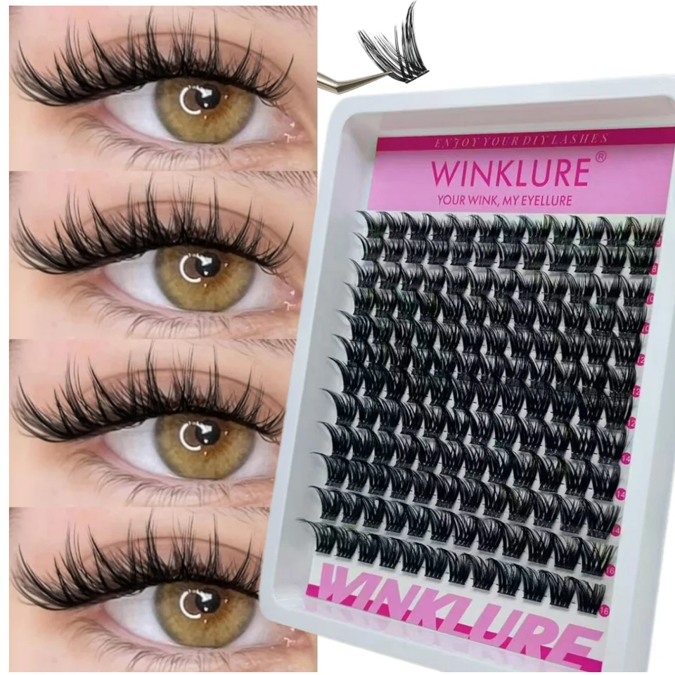 WINKLURE Rizos Naturales Estilo Anime Segmentados, Pestañas Postizas Artificiales, Cosplay, Manga, Finas, Esponjosas, DIY 2