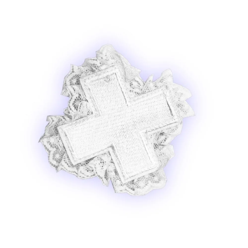 

Niche Y2K Distressed Look Cross Hair Clip Lolita Subculture Lace Crosses Hair Clip Heart Chains Punk Gothic Hairpin Girls