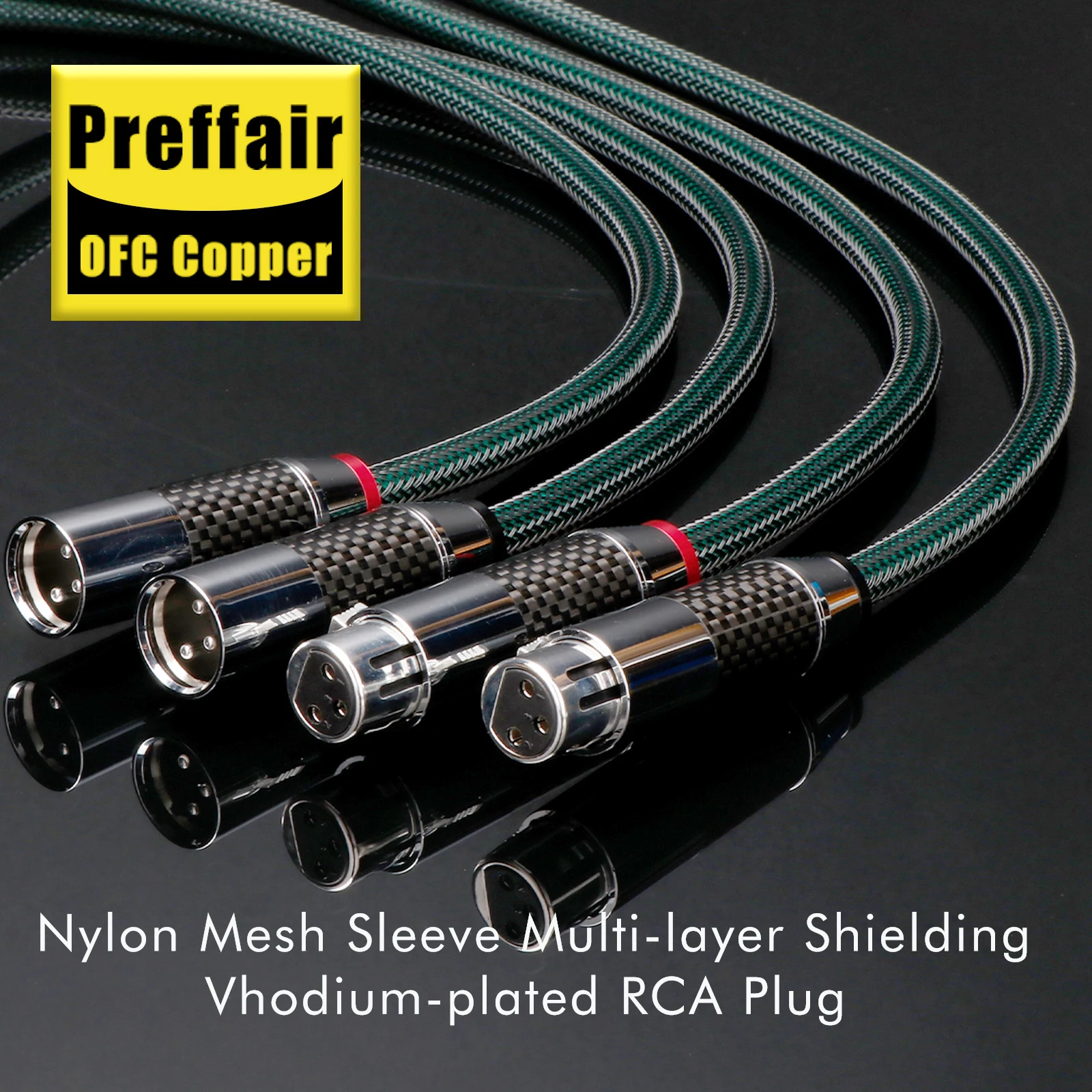 

HiFi Audio xlr Cable MCINTOSH 2328 4Core Copper Silver Mixed Braid Balanced cable RCA Plug interconnect Cable