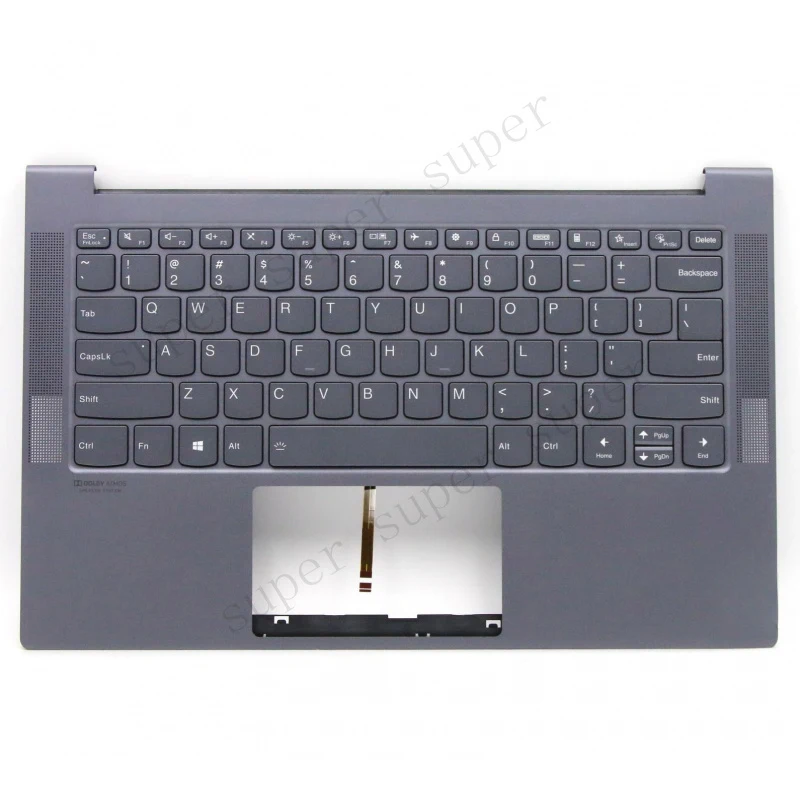 S+   New Palmrest Upper Case US Backlit Keyboar For Ideapad Yoga Slim 7-14IIL05 82A1