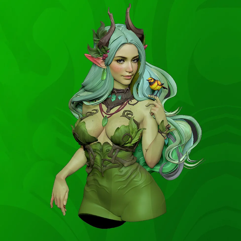 

Full height 75mm 95mm goddess bust resin soldier white model TD-7694/3D