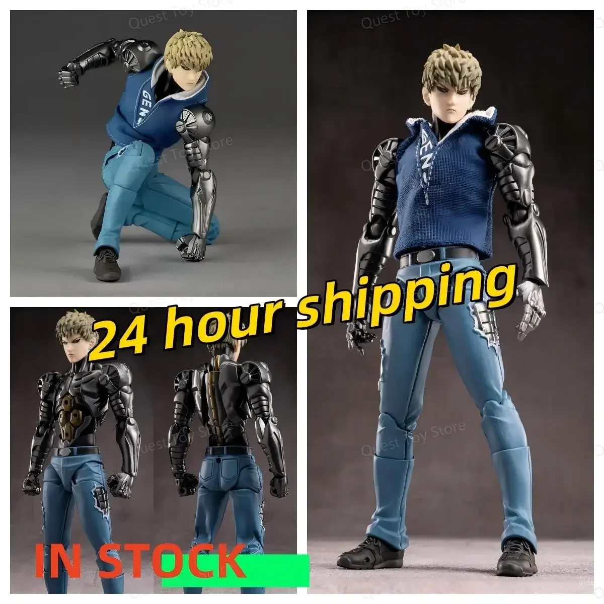 

In Stock Genos Anime Action Figures Kaiyodo Revoltech Yamaguchi One Punch Man Figurine Joint Movable Model Gk Statue Kids Toys