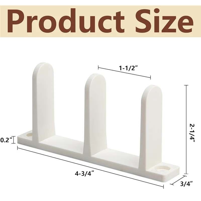 ABKW-Guia de piso inferior de porta deslizante ABS universal, pacote com 4 para armários de portas de 1-3/8 de polegada de espessura