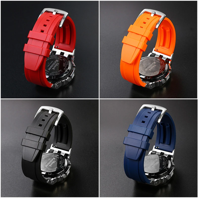 silicone Watchband For Casio GMW-B5000 Modified Bracelet Small Square Waterproof Rubber Watch Strap Metal connectors Accessories