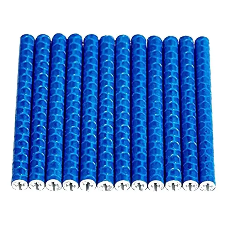 12/24/48 قطعة عجلة دراجة المتحدث ملصق عاكس أنبوب ملون تحذير ضوء السلامة لتقوم بها بنفسك عاكس طقم أمان عاكس