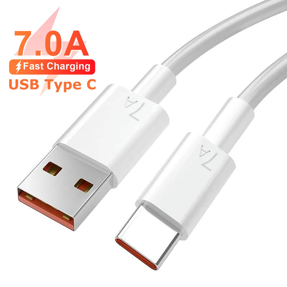 7A 100W USB Type C Cable Fast Charging Cable for Honor 50 Pro USB C Data Cable Mobile Phone Cables for Huawei P40 P30