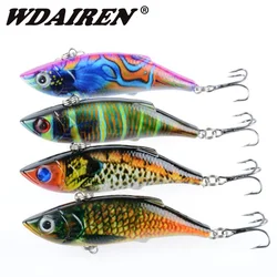 4pcs/lot Vib vibration Fishing Lures set 80mm 12g Winter Ice Hard Bait with Lead Inside Wobblers Pesca Sea Fly Fishing Lure kit