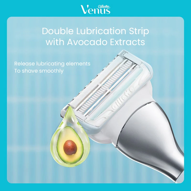 Women's Body Razor ,Gillette Venus Women's Pubic Hair Razor ,Intimate Area Shaver for Women ,portability ,With lubrication strip