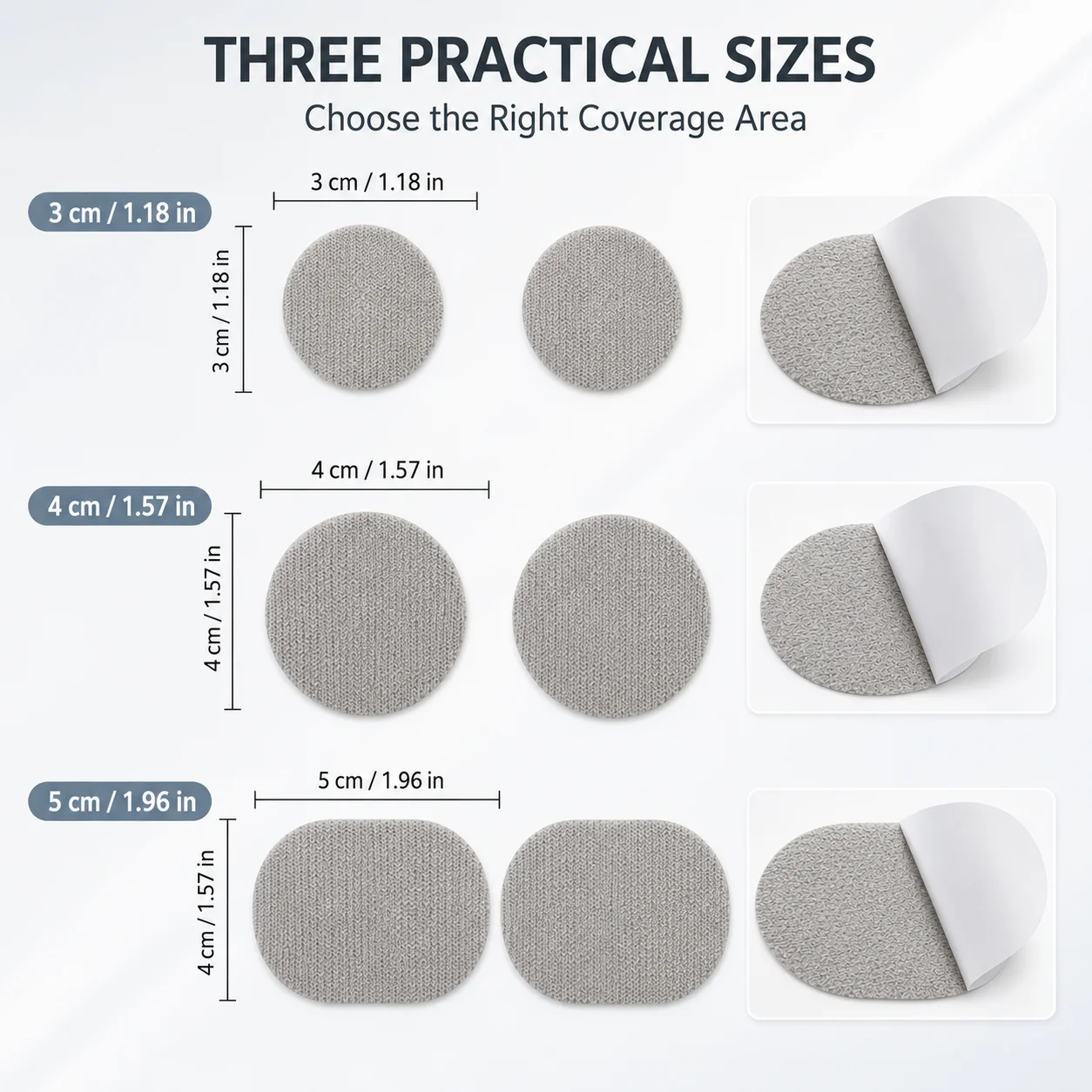 Grey Woven Fabric Self‑Adhesive Shoe Patches for Footwear Damage Fix