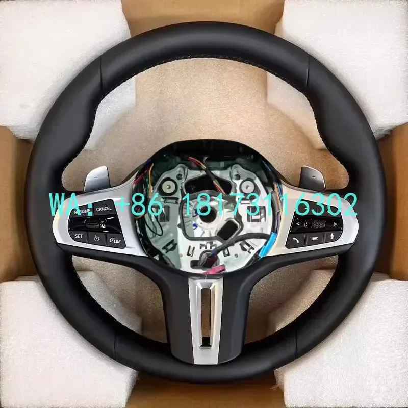 China Plant 2026 Fit 5 Series G30 G38 F90 G01 G02 F97 F98 G20 M3 M4 M5 M2 M6 M8 X6M Leather Carbon Fiber Steering Wheel
