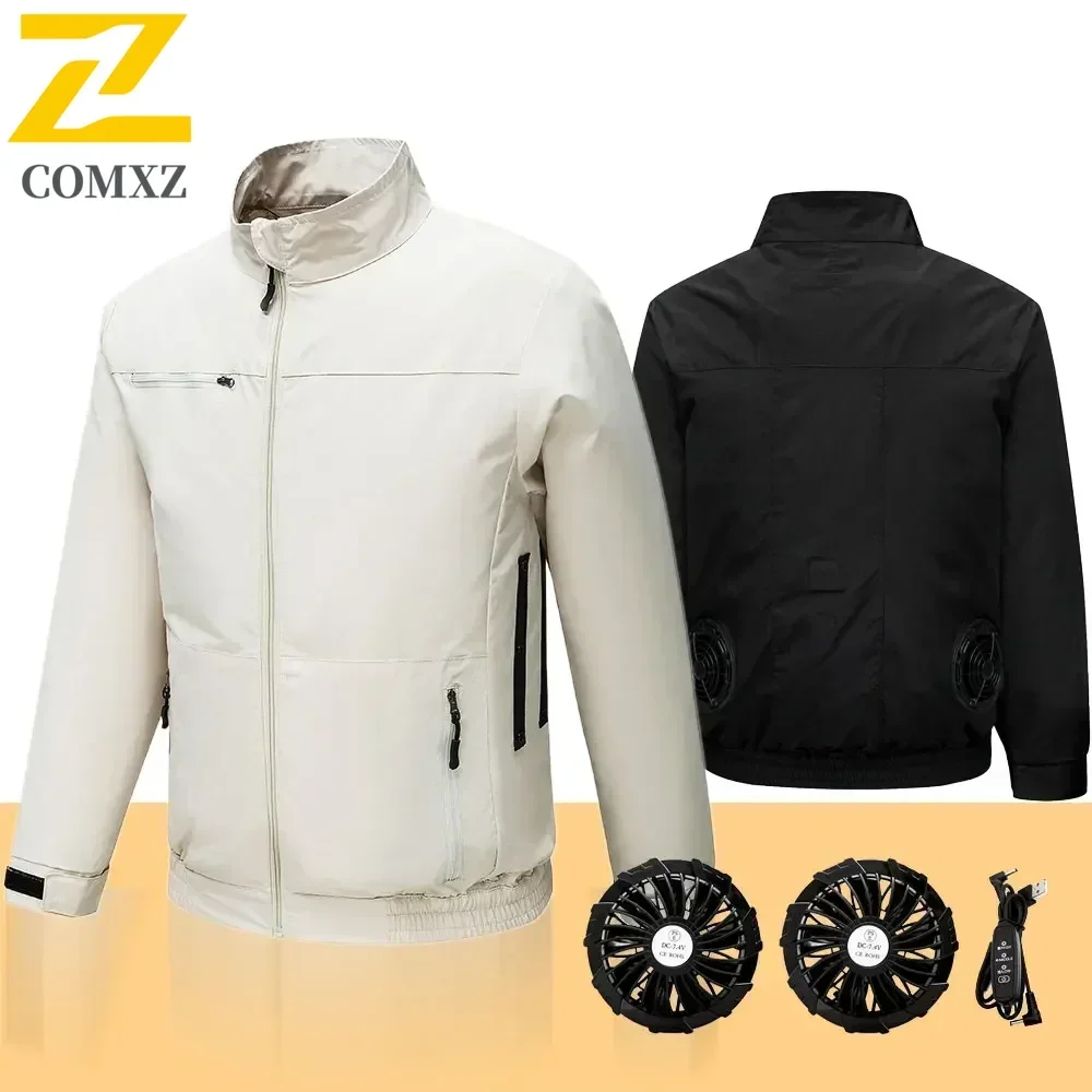 

EiAO Cool Jacket Men's Hot Weather Work Fan Coat USB Refrigeration Air Conditioning Clothes Women's Body Cooling Fishing Clothes