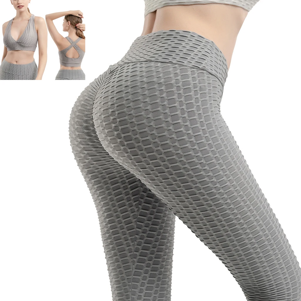 Solid Bubble Bump Style Women Leggings High Waist/shorts Yoga Gym Legging Seamless Buttock Lift Leggings Women Sexy Casual Pants