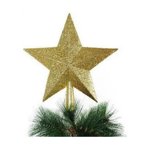 Happy Land Pine Tree Silvery Gold Hill Star 20 Cm New Year Christmas christmas