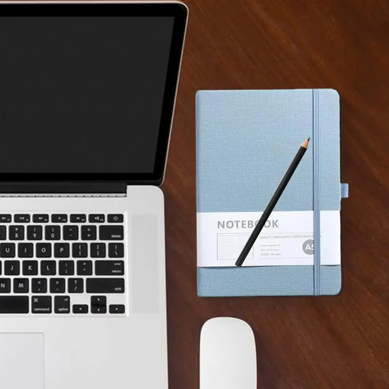 Diary Notebook A5 PU Leather Cover Horizontal Line Notebook Journal 200 Pages Notepads Diary Agenda Business Work Notebook