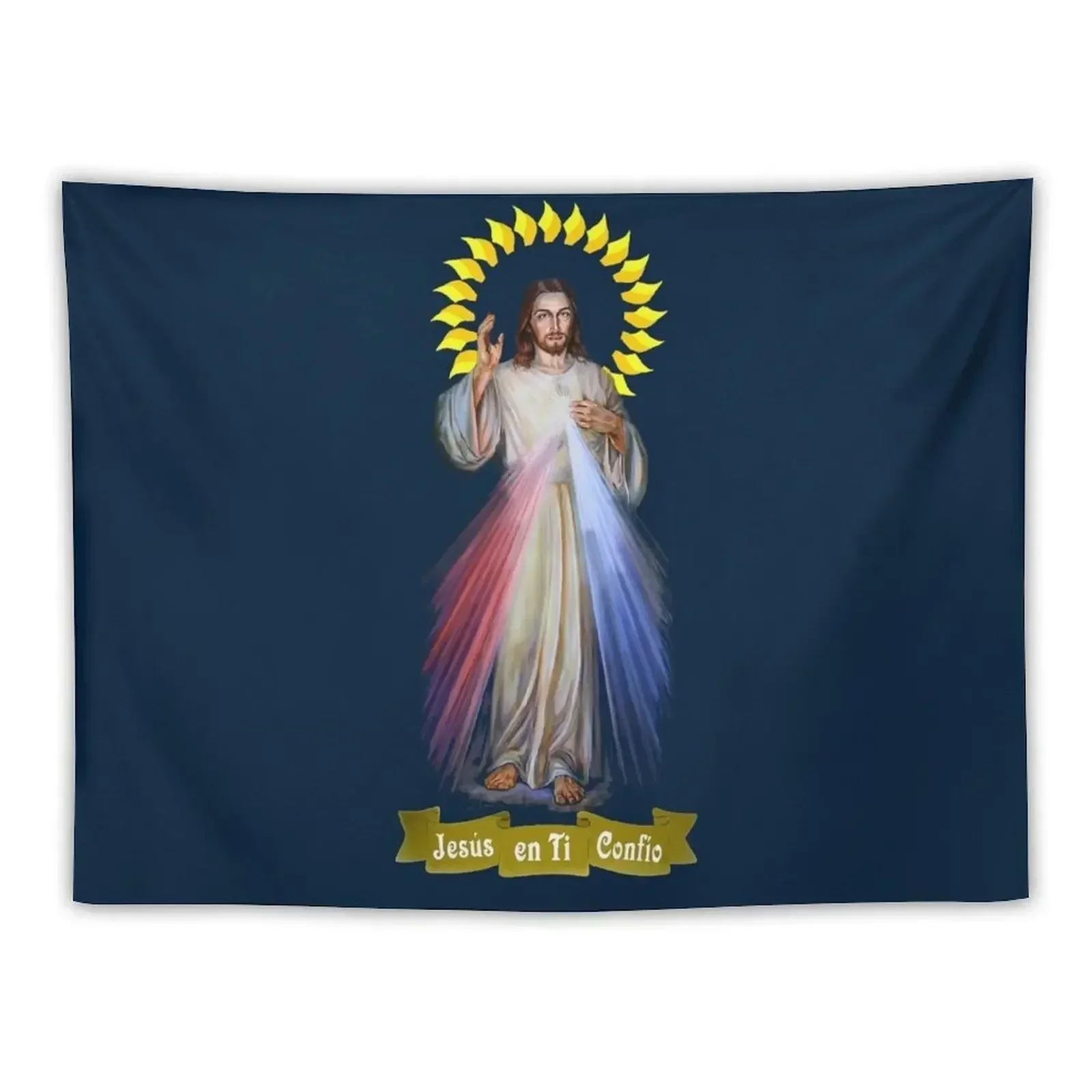 Jesus Divina Misericordia Spanish Tapestry Aesthetic Room Decorations Hanging Wall Bedrooms Decorations Tapestry