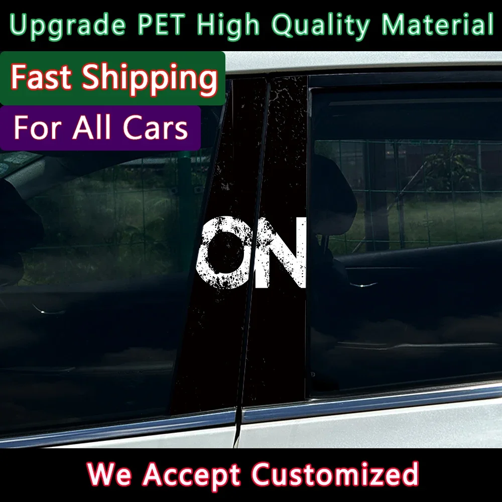 2Pcs/set Creative Why So Serious Car Stickers B Pillar Waterproof Decoration Cover Scratches Letters Doors Pillar Vinyl Decals