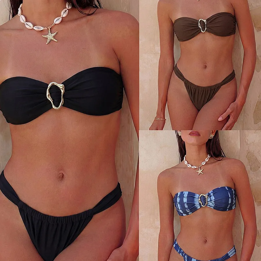 

2026 New Push Up Sexy Bikini Set Soft Stretch Fabric Women Swimwear For Summer Beach Pool Casual Daily Wear