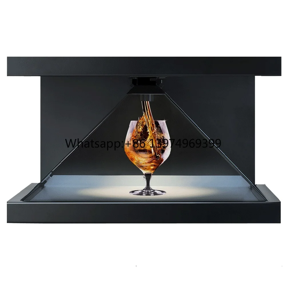 SMX SH27022 22-Inch Customized Holographic Showcase/3D Hologram Showbox Mini Remote Controller 270-Degree View Angle Portable