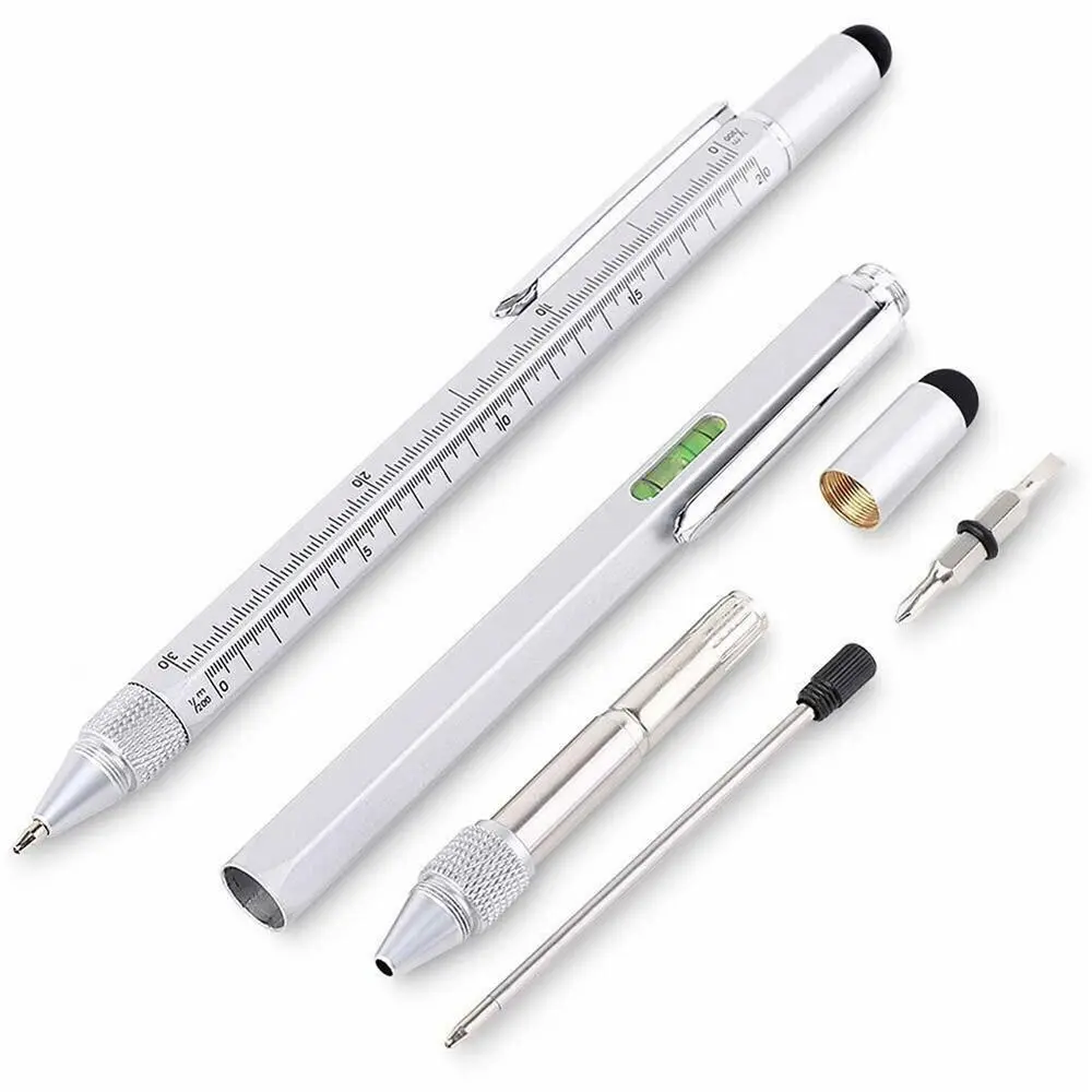 Metal Multifunction Screwdriver Pen Custom Logo Multifunction Ballpoint Pen Laser Engraving Screwdriver Function Stationery Pen
