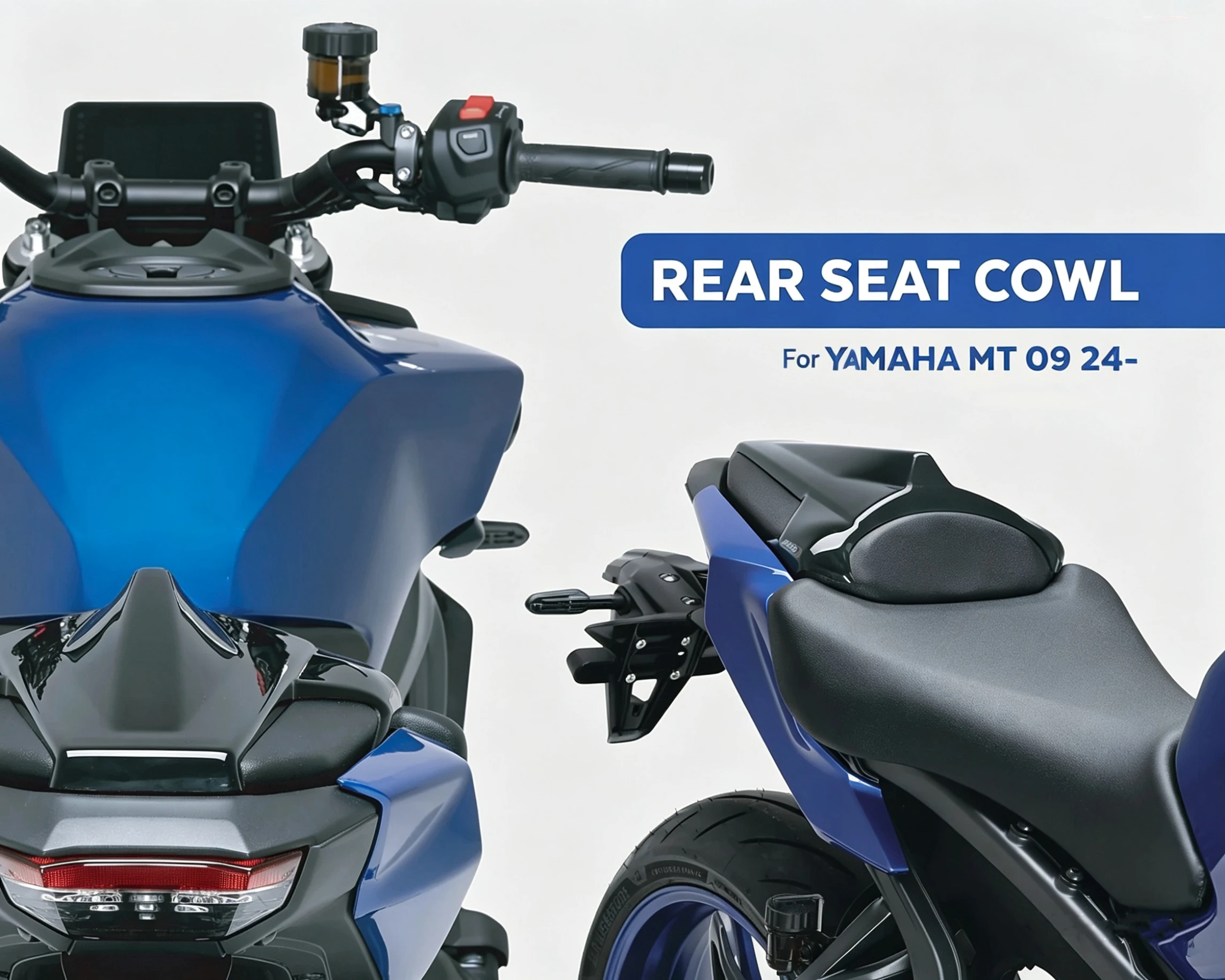 

Carbon Fiber Rear Passenger Seat Cowl Fairing Cover For Yamaha MT09 MT-09 SP 2024 2025 2026 Black Motorcycle Accessories