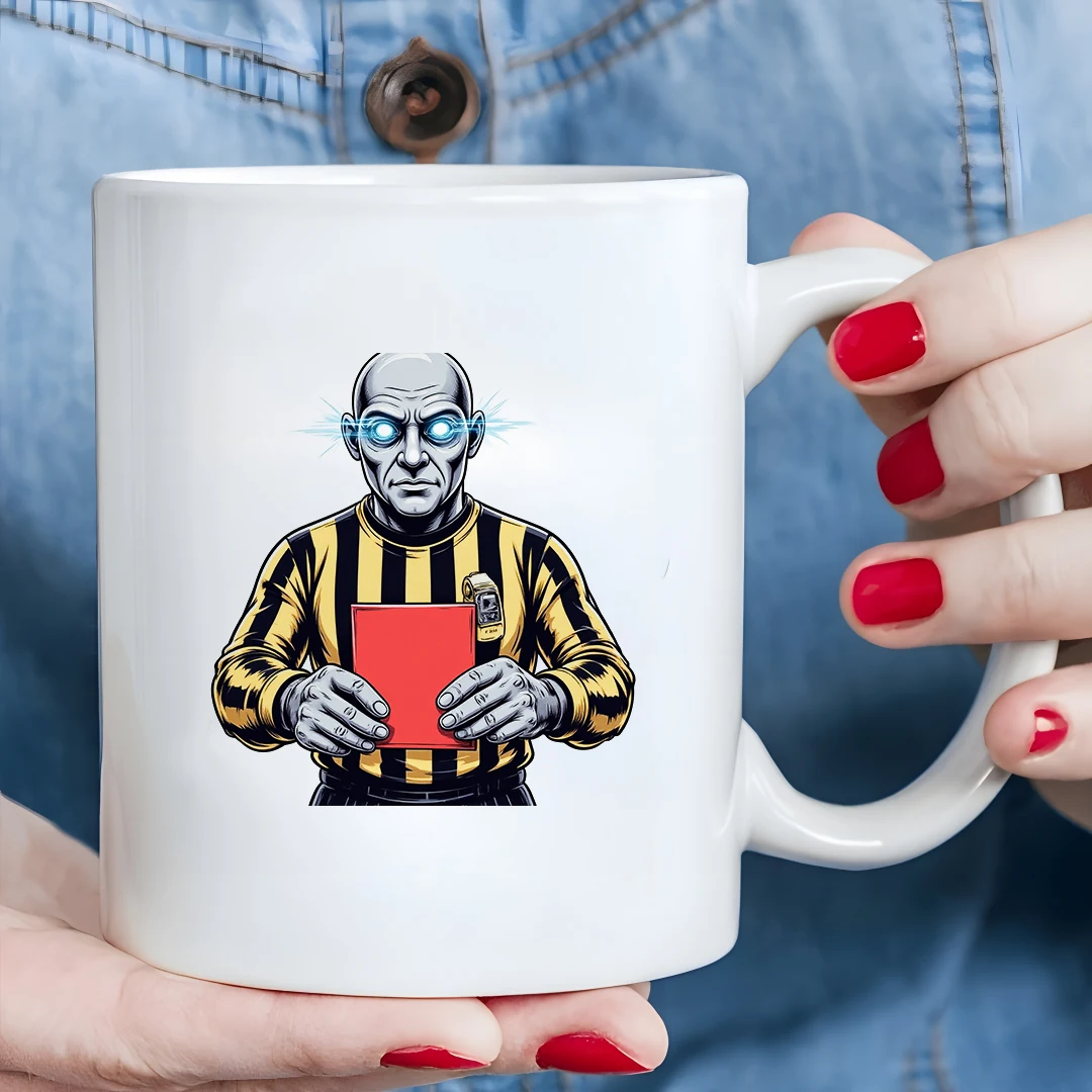 

Referee's Storm 11oz Soccer Referee Mug Sci-Fi Whistle Red Card Cup Kids & Family Office Christmas Gift