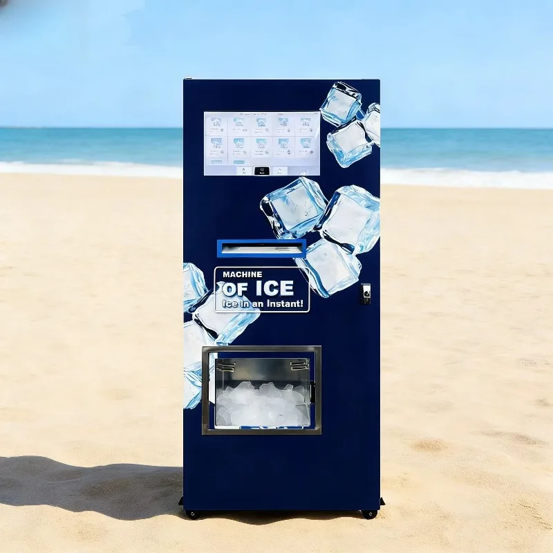Advertising Screen Integrated Ice Cream Vending Machine Promotional Display Multi‑flavor Optional Unmanned Dessert Vending