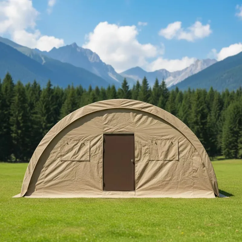 

A Three-layer Waterproof and Rainproof Outdoor Camping Tent with a Capacity of 10 People, a Large-sized Disaster Relief Tent