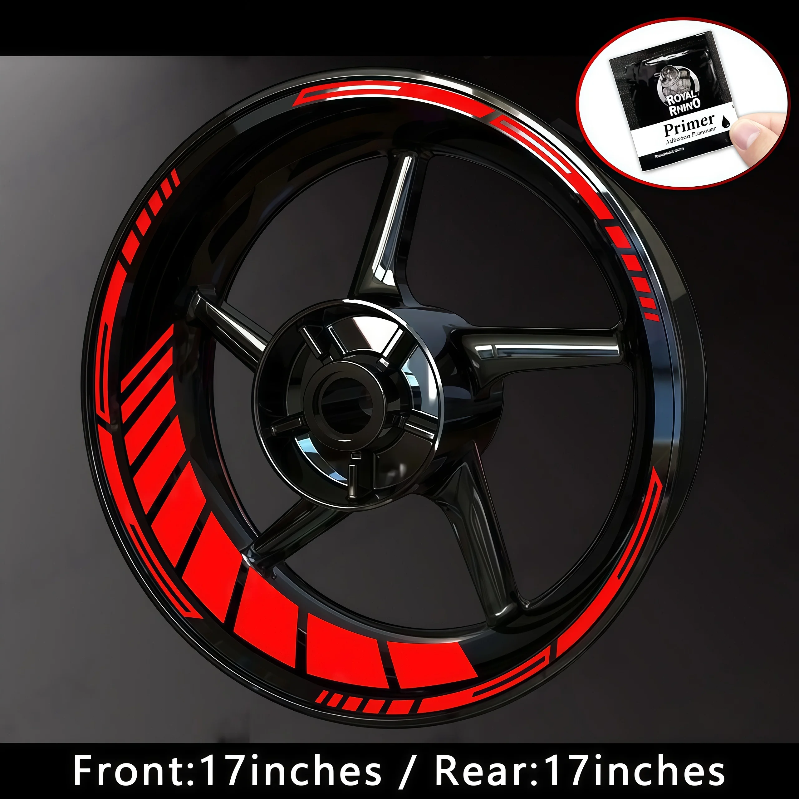 16 stks/vel voor 17in Motorfiets Hub Stickers Streep Waterdichte Vinyl Decals voor YAMAHA Honda Kawasaki Suzuki BMW KTM Triumph