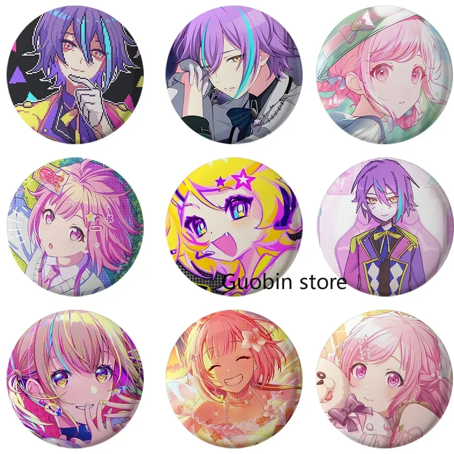 58mm Project SEKAI Soft Button Pin Fashion Lover Jewelry Brooch Clothes Creative Badge Funny Backpack Hat Decor Gifts