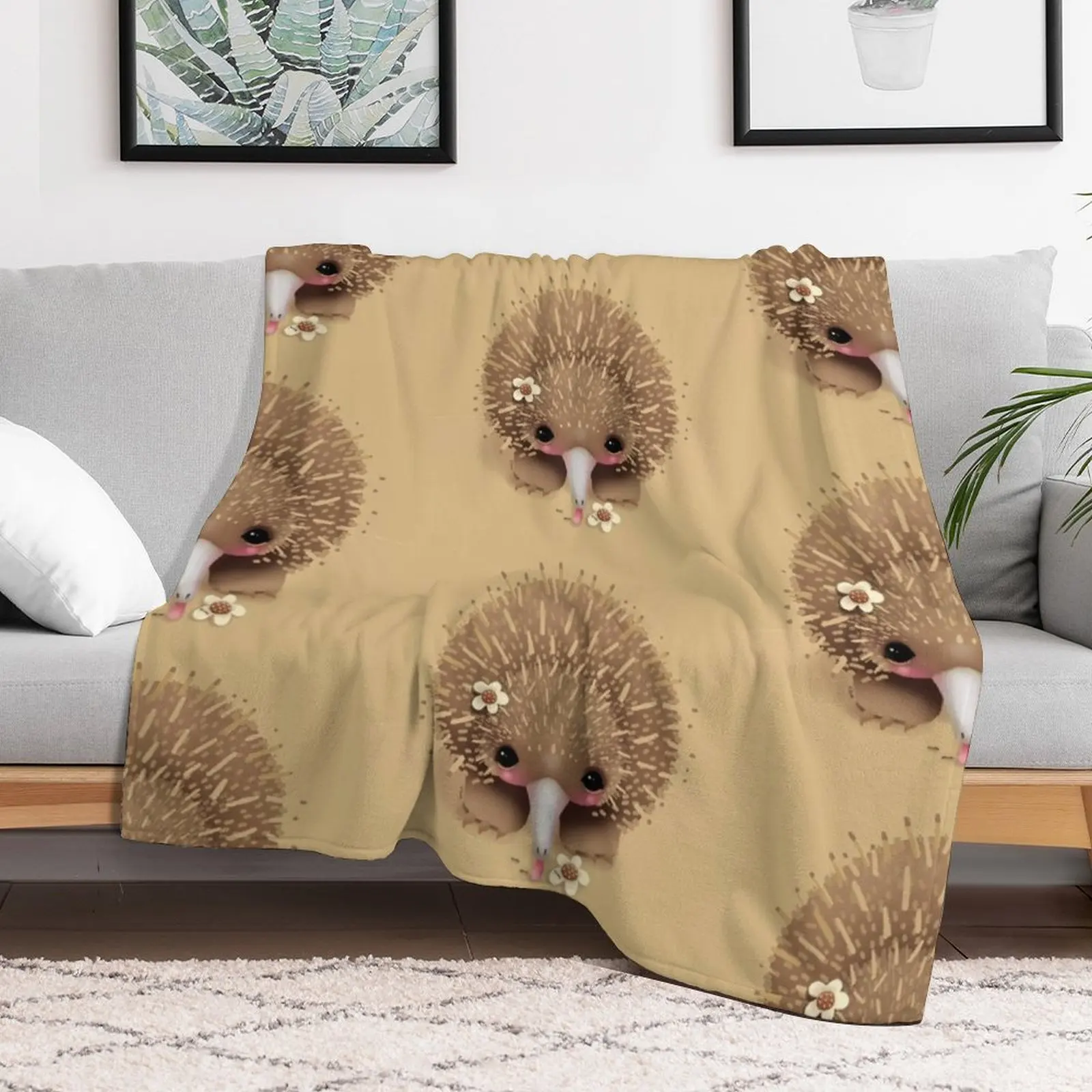 Baby Echidna Throw Blanket