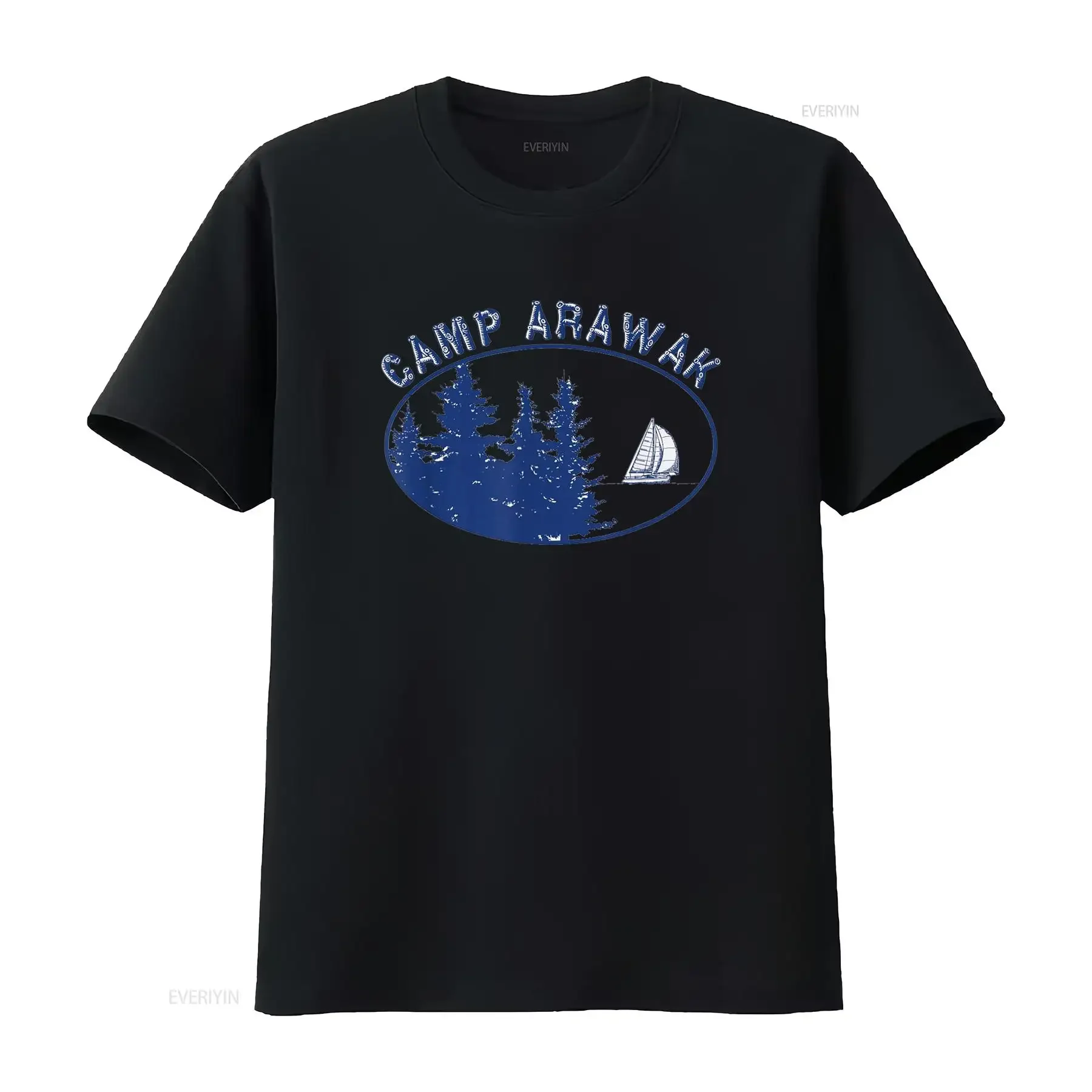 Camp Arawak T Shirt Retro Summer vintage Washed homme Soft Casual Unisex designer clothes fashion Versatile Slightly streetwear