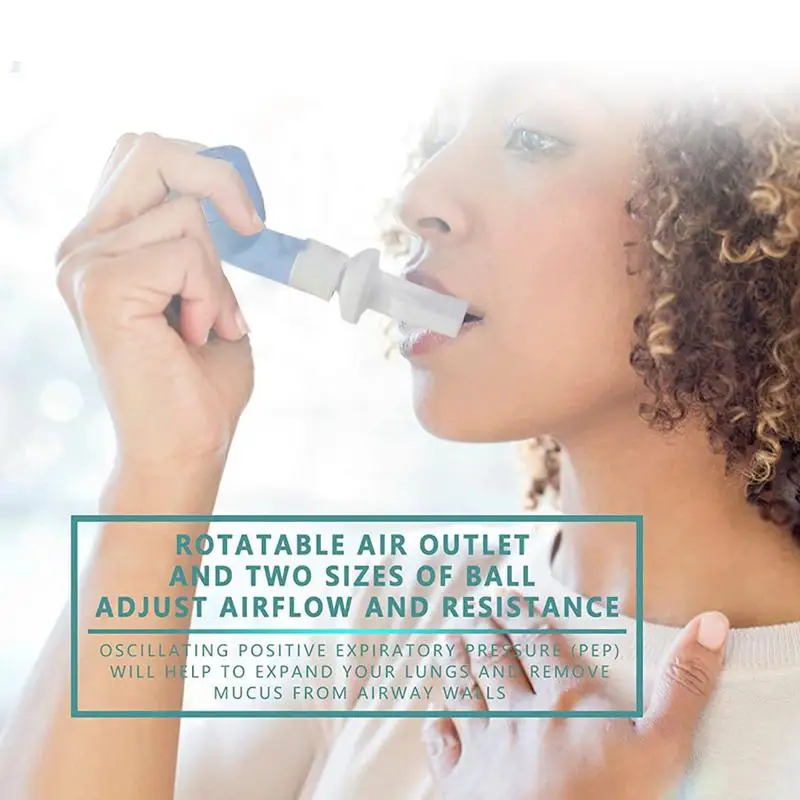Respiratory Trainer Mucus Removal Device Breathing Exerciser Breathing Trainers With 2 Steel Balls Inspiratory Muscle Training