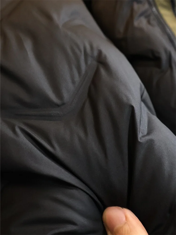 High-End Tee-In-One Heren dons Jaet Warmth Loing Outdoor Faion Urban Sle White Du down Fill Pure Color