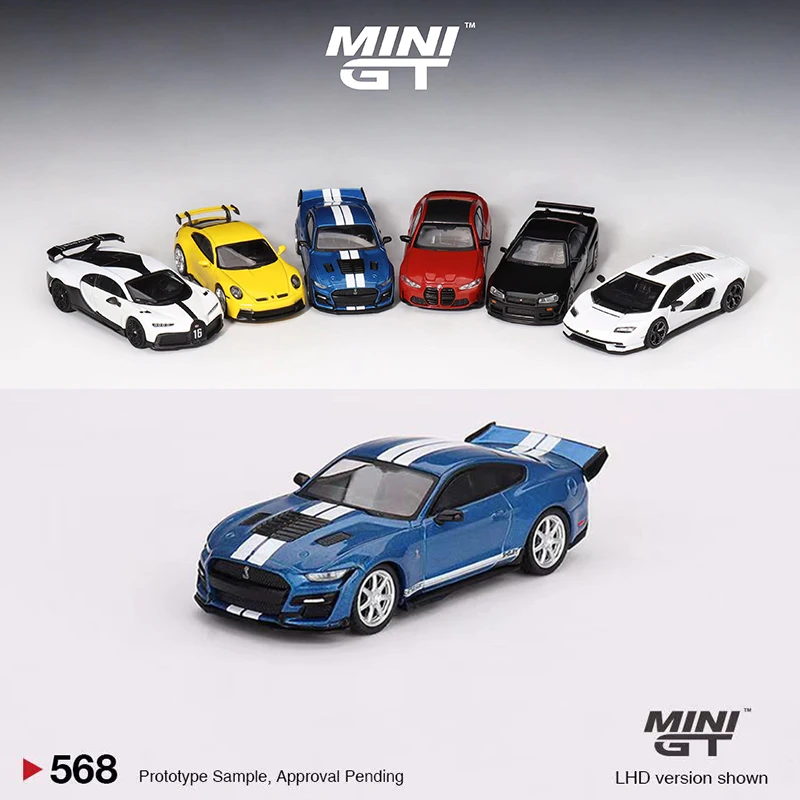 

Мини GT 1:64 модель автомобиля Shelby GT500 Dragon Snake Concept #568 синий