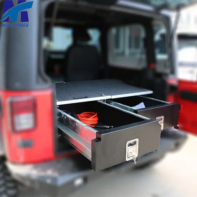 Aluminum Drawer for SUV Car Vehicle Van System Trunk Sliding Security Locker Rear Tool Cargo Bed Organizer 4x4 AliExpress 15