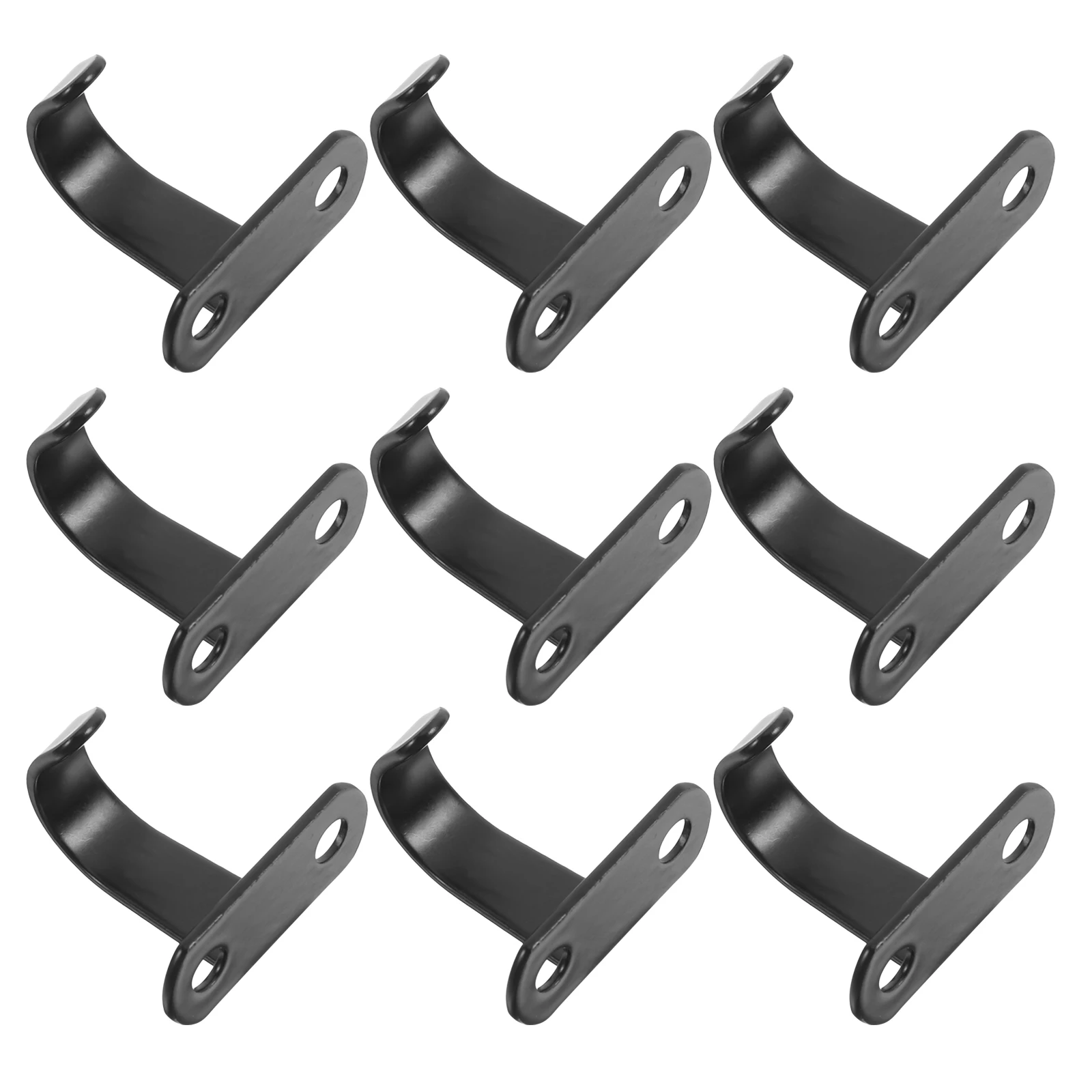 

10pcs Stainless Steel Trouser Hooks Black Ceiling Door Hangers for Clothing Bathroom Wall Cabinet Kitchen Under Counter Hooks