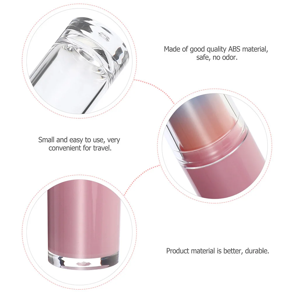Tubos de batom transparentes recarregáveis, 6 peças, plástico vazio, recipientes de bálsamo labial, faça você mesmo, embalagem reutilizável, tubo de batom
