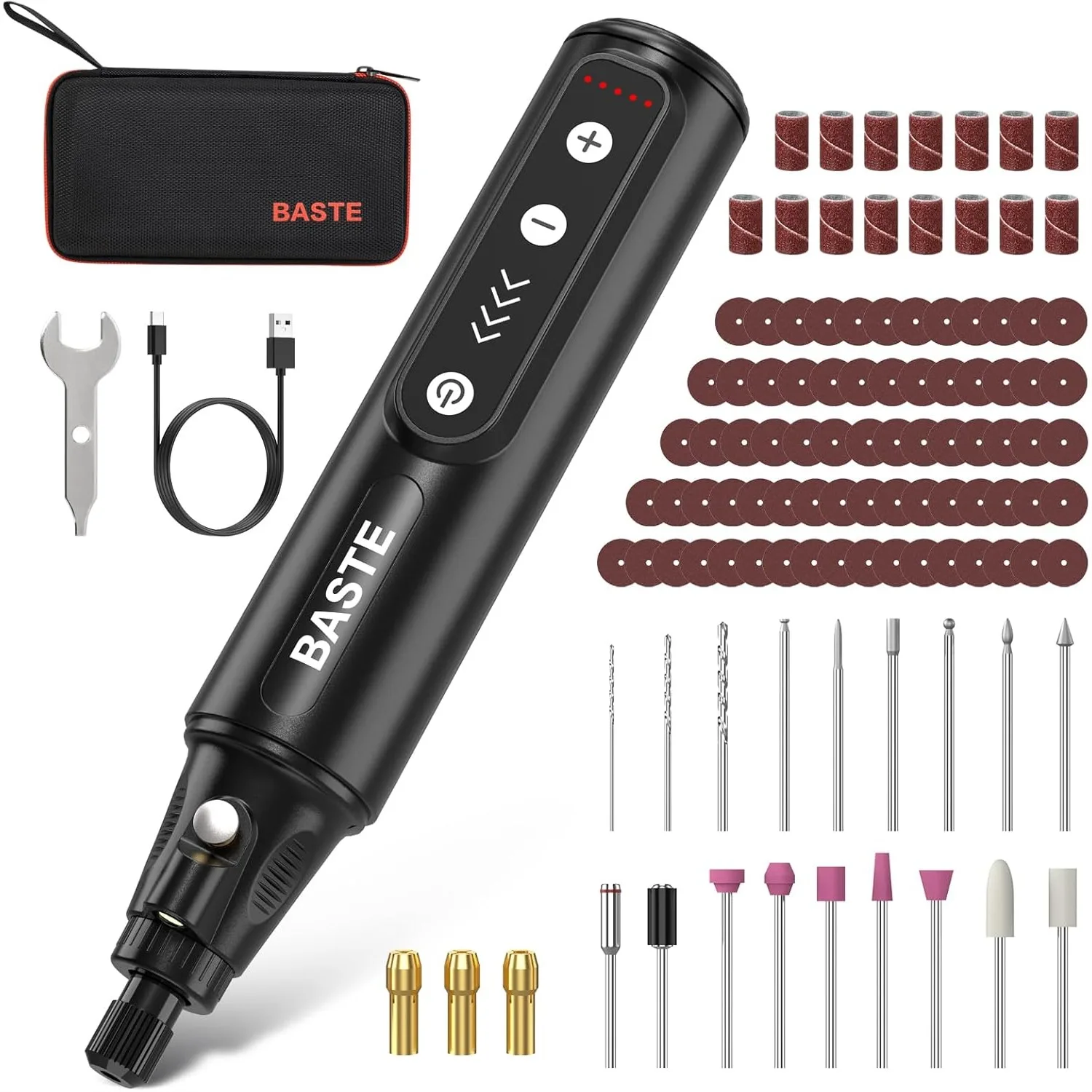 

Mini Cordless Rotary Tool Kit 5 Speed 18000RPM, 109 Accessories Type-C Charging for 3D Printing, DIY Crafts, Sanding, Polishing